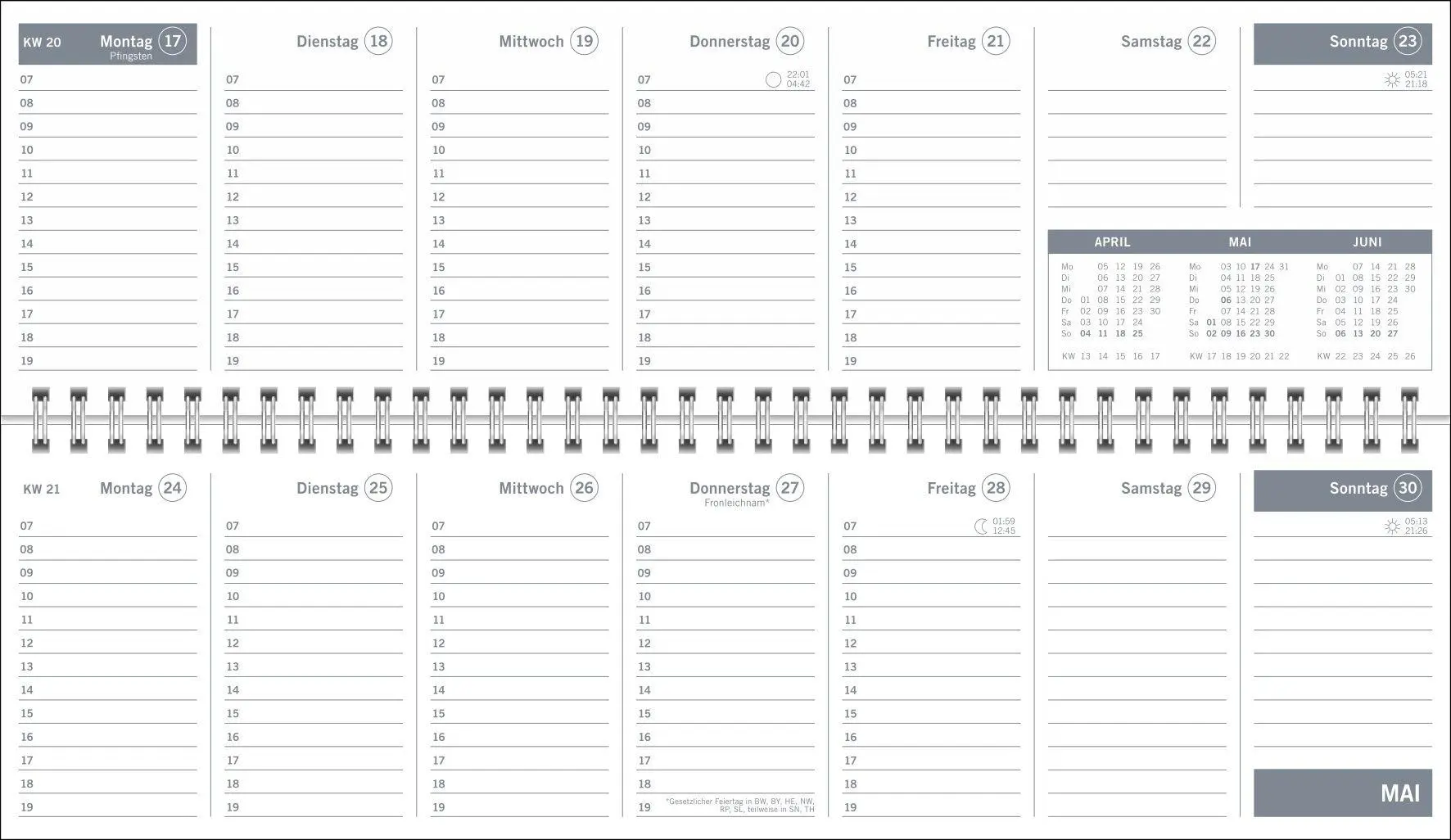 Bild: 9783756417391 | times&amp;more Grün Wochenquerplaner 2027 | Heye | Kalender | 64 S. | 2027