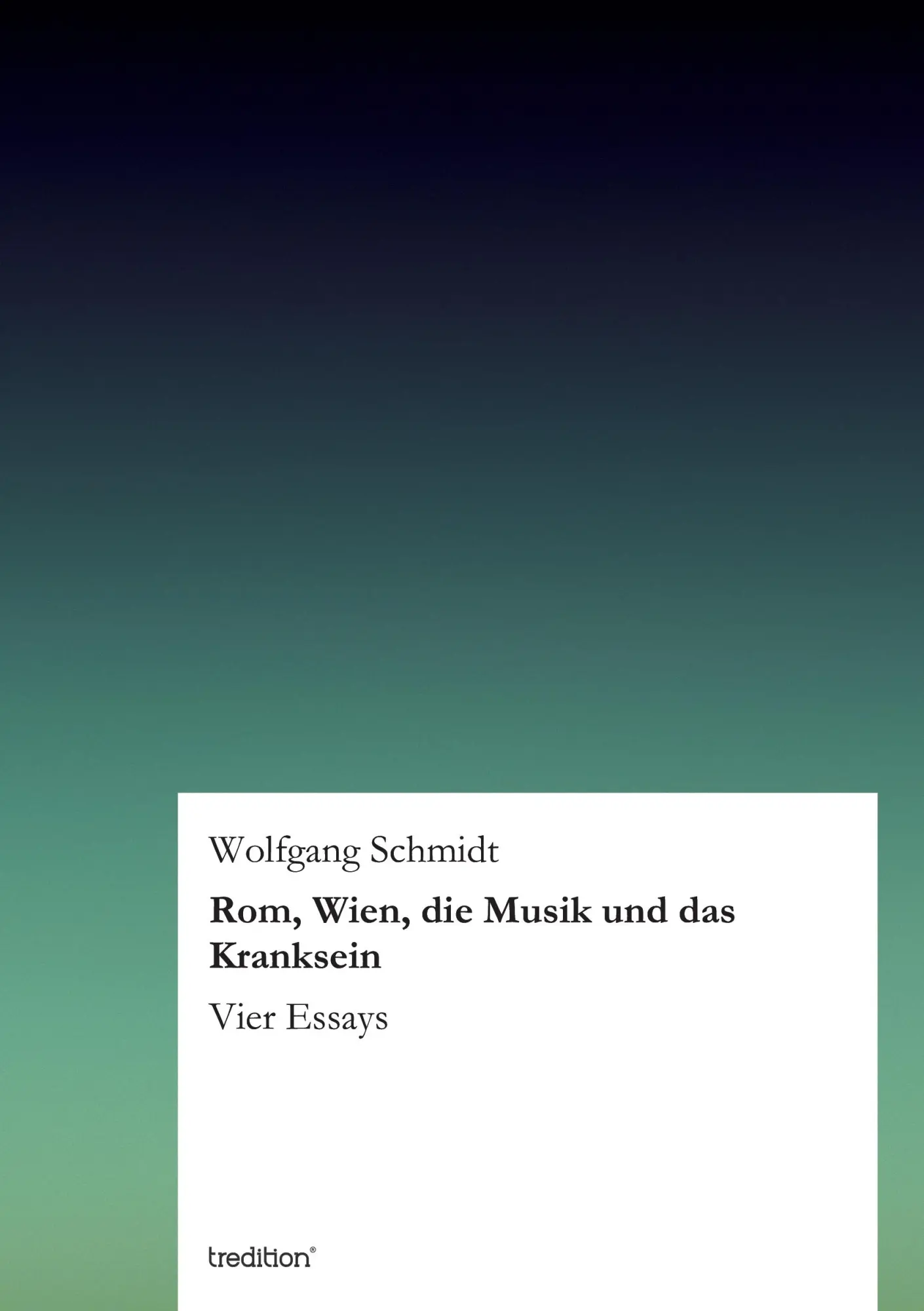 Cover: 9783847287391 | Rom, Wien, die Musik und das Kranksein | Vier Essays | Schmidt | Buch