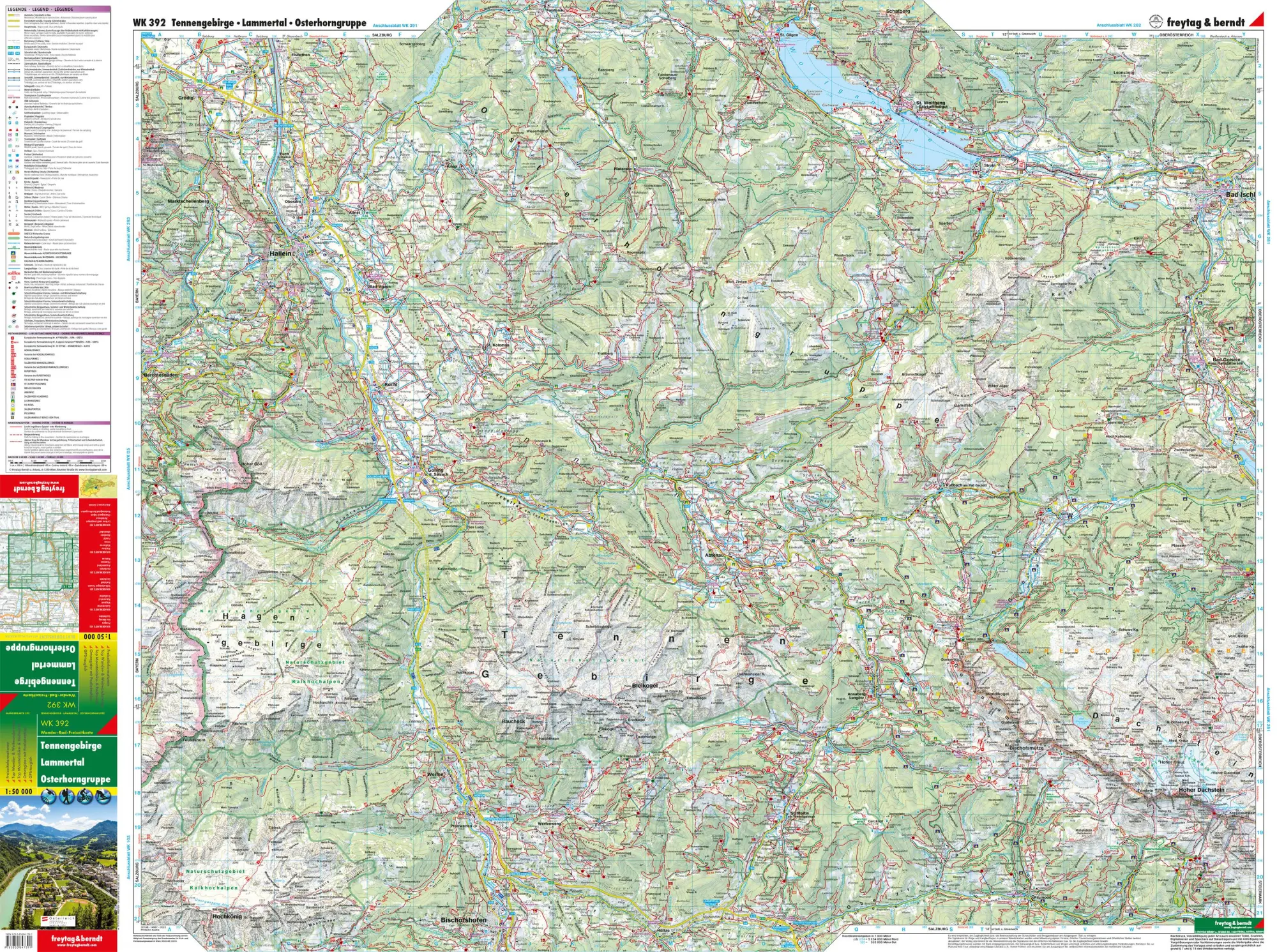 Bild: 9783850847391 | Tennengebirge, Lammertal, Gosaukamm 1 : 50 000. WK 392 | KG | gefalzt