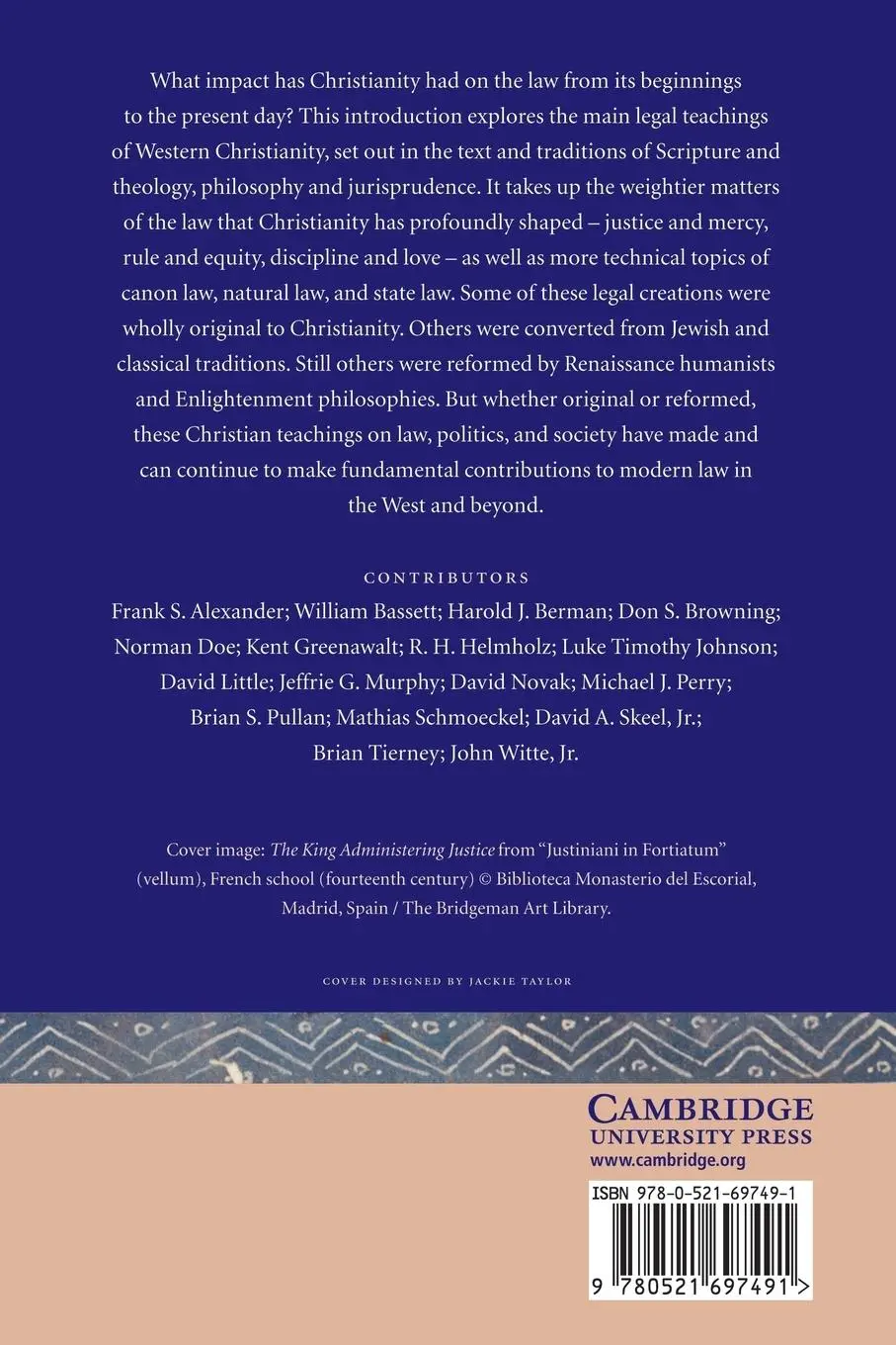 Rückseite: 9780521697491 | Christianity and Law | An Introduction | John Jr. Witte (u. a.) | Buch
