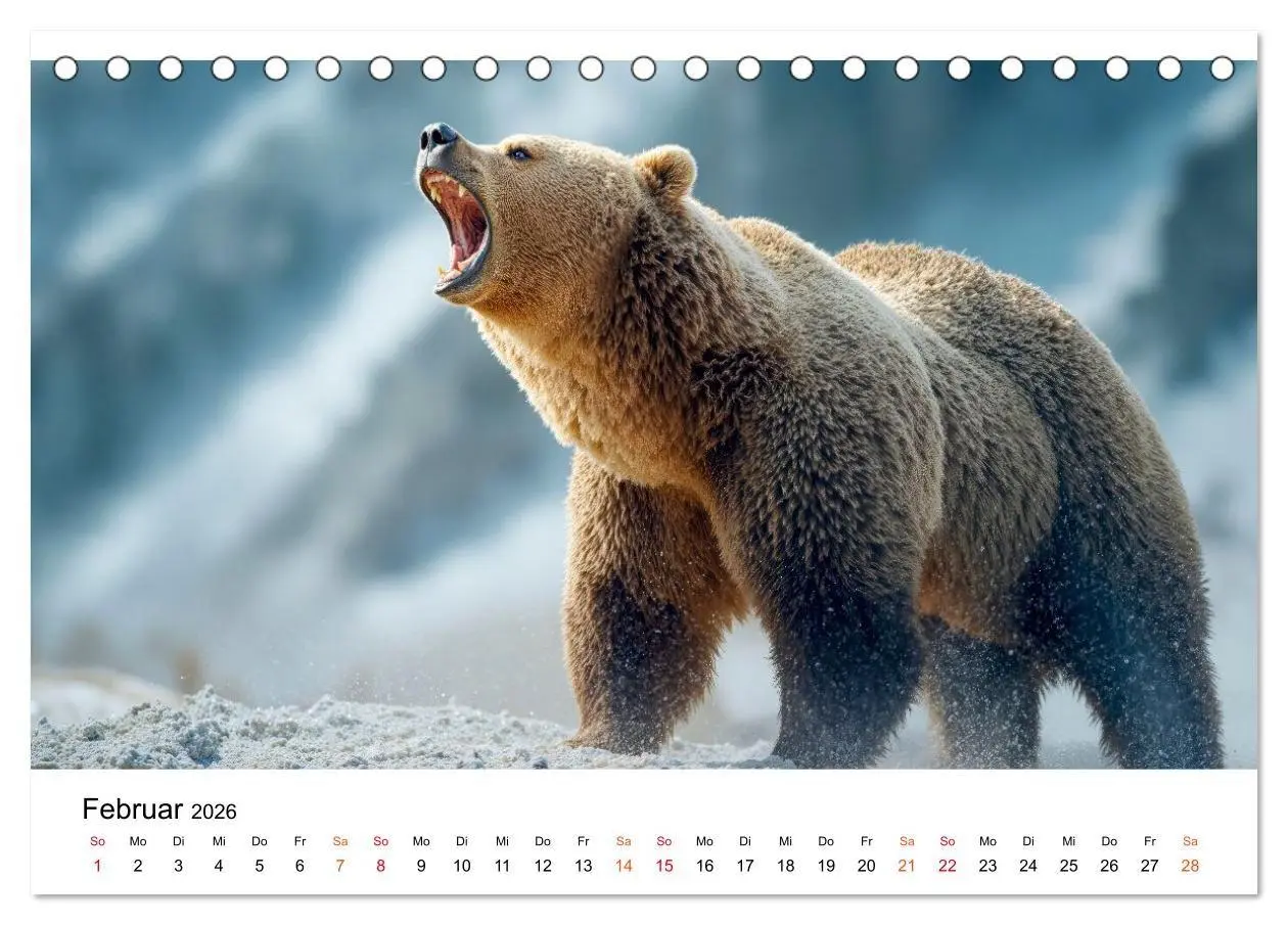 Bild: 9783516687491 | Bären - Die Macht der Natur (Tischkalender 2026 DIN A5 quer),...