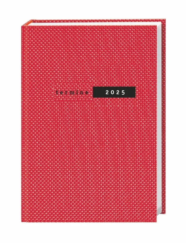 Cover: 9783756407491 | Terminer A6, Struktur rot 2025 | Kalender | Deutsch | 2025 | Heye