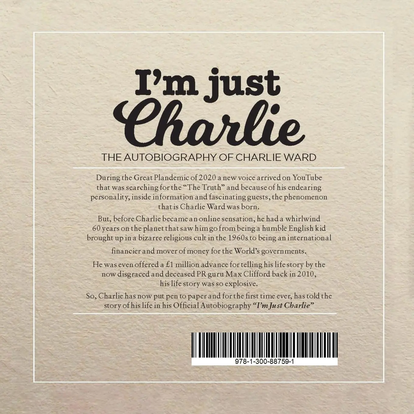 Rückseite: 9781300887591 | I'm Just Charlie | Charlie Ward | Taschenbuch | Englisch | 2024