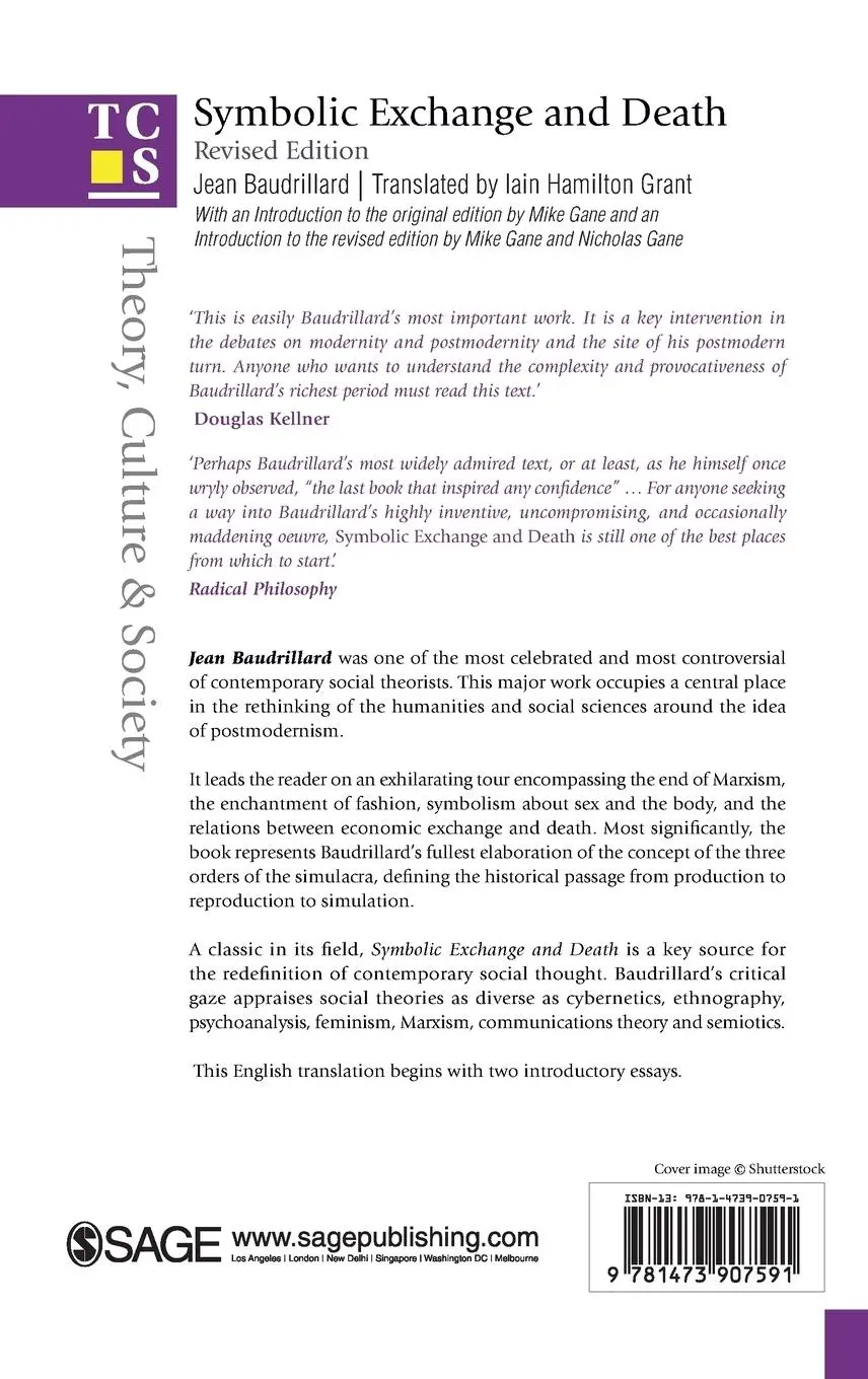Rückseite: 9781473907591 | Symbolic Exchange and Death | Jean Baudrillard | Buch | Englisch