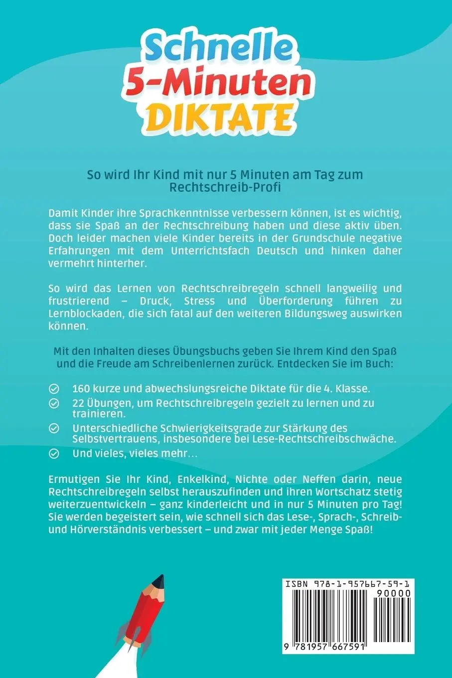 Rückseite: 9781957667591 | Schnelle 5-Minuten-Diktate für die 4. Klasse | Liliane Schenk | Buch