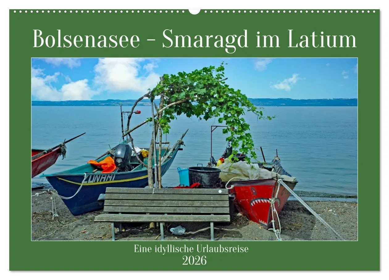 Cover: 9783457727591 | Bolsenasee Smaragd im Latium (Wandkalender 2026 DIN A2 quer),...