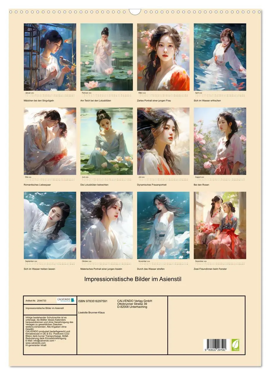 Bild: 9783516297591 | Impressionistische Bilder im Asienstil (Wandkalender 2026 DIN A2...