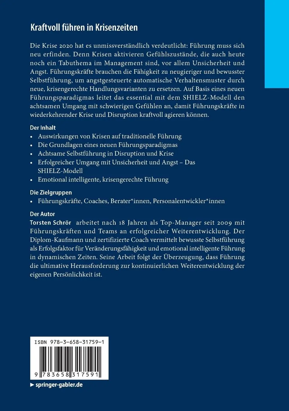 Rückseite: 9783658317591 | Kraftvoll führen in Krisenzeiten | Torsten Schrör | Taschenbuch | x