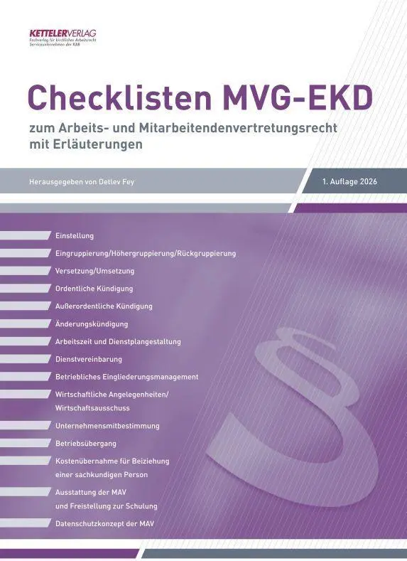 Cover: 9783944427591 | Checklisten MVG-EKD | Detlev Fey | Broschüre | 88 S. | Deutsch | 2026