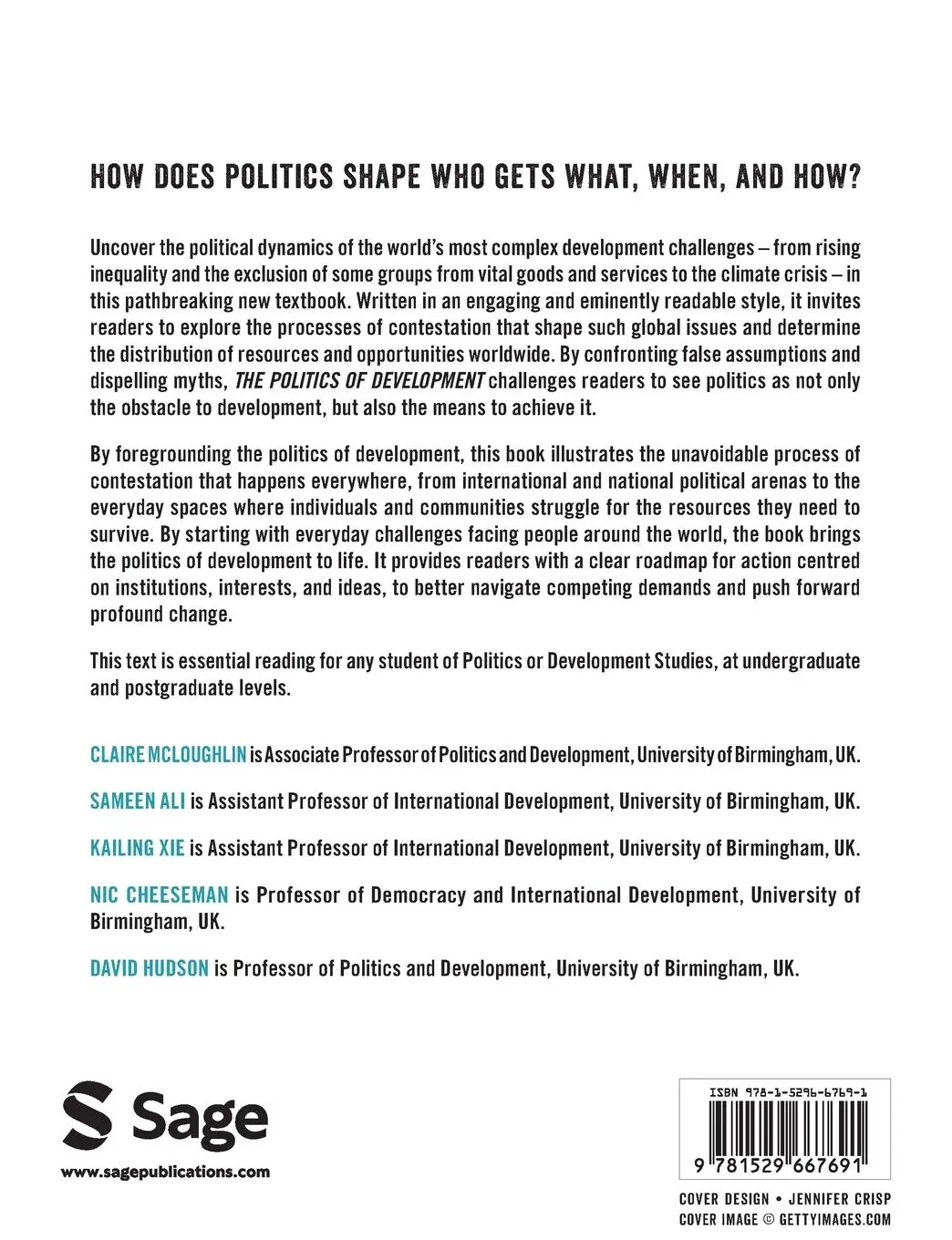 Rückseite: 9781529667691 | The Politics of Development | Claire Mcloughlin (u. a.) | Taschenbuch