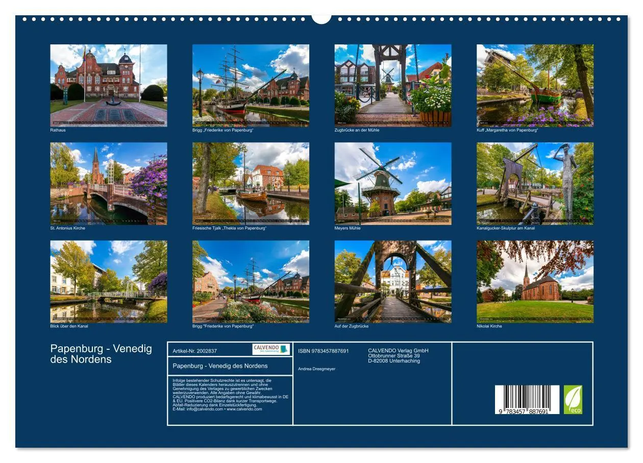 Bild: 9783457887691 | Papenburg - Venedig des Nordens (hochwertiger Premium Wandkalender...