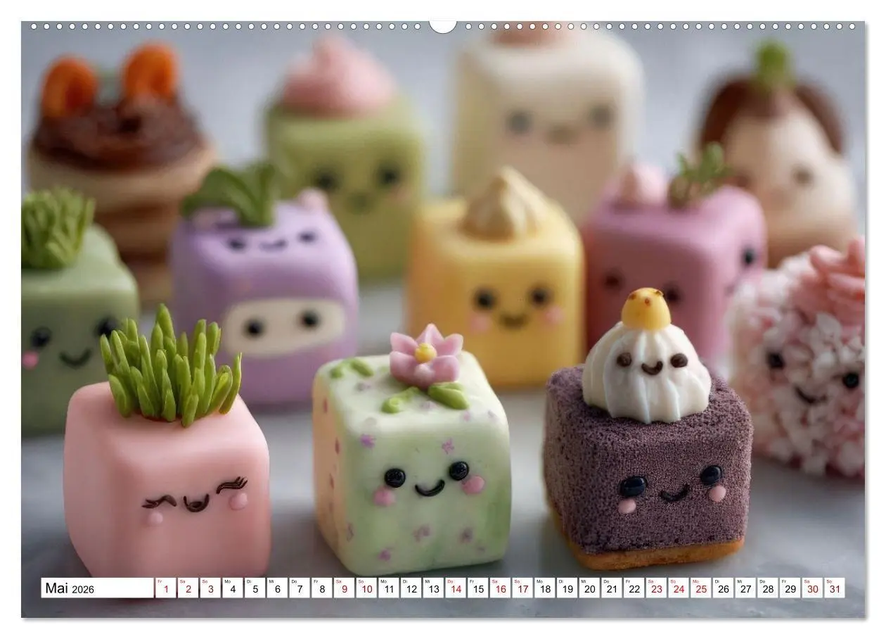 Bild: 9783516737691 | Kawaii-Glücksmomente (Wandkalender 2026 DIN A2 quer), CALVENDO...