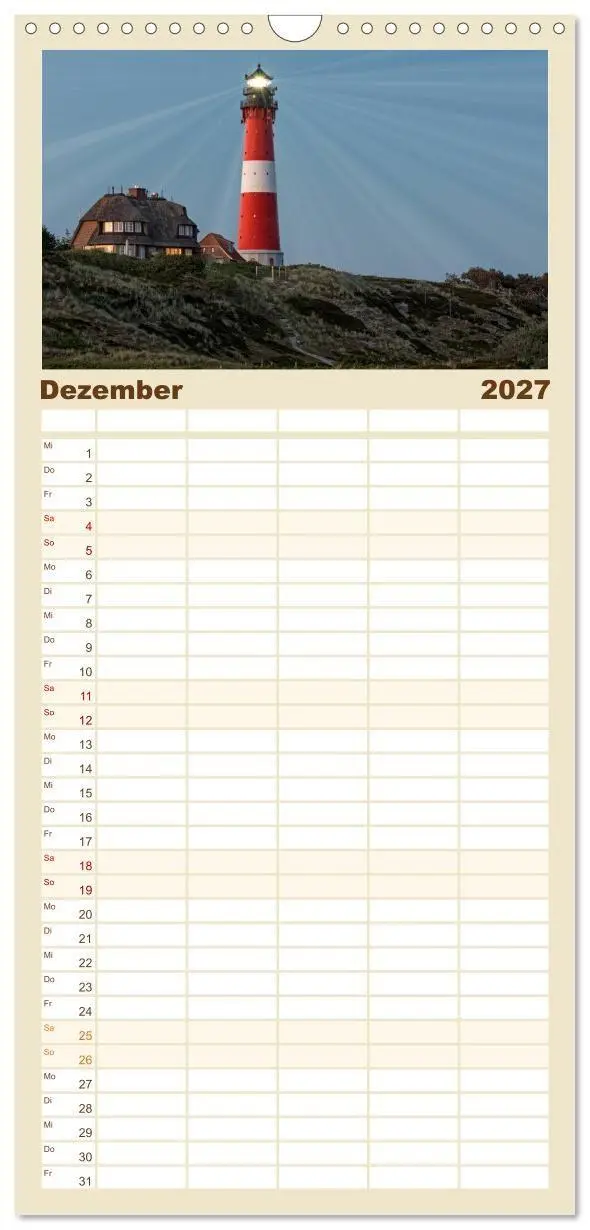 Bild: 9783594337691 | Familienplaner 2027 - Sehnsucht Sylt mit 5 Spalten (Wandkalender,...