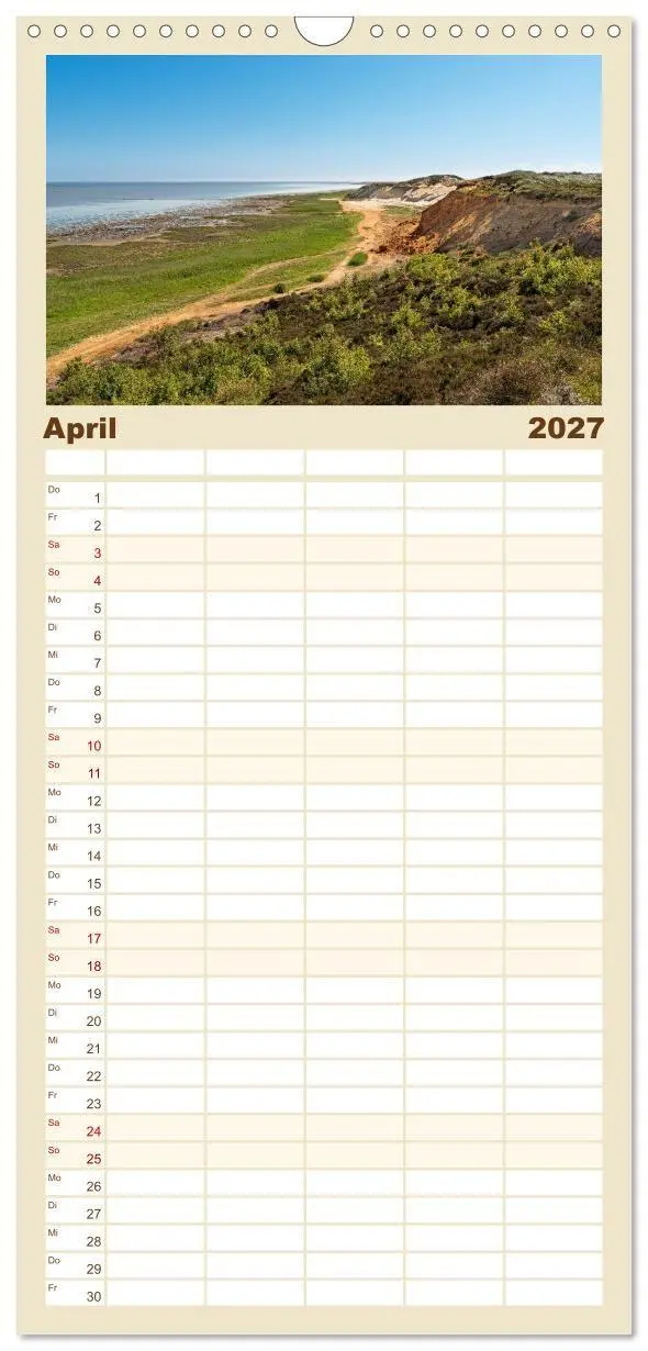 Bild: 9783594337691 | Familienplaner 2027 - Sehnsucht Sylt mit 5 Spalten (Wandkalender,...