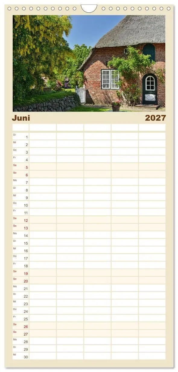 Bild: 9783594337691 | Familienplaner 2027 - Sehnsucht Sylt mit 5 Spalten (Wandkalender,...