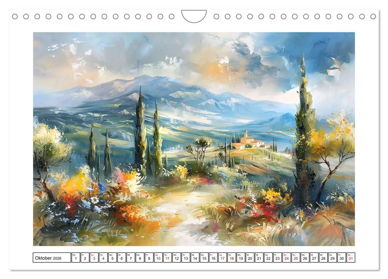 Bild: 9783457327791 | Toskana bis Provence (Wandkalender 2026 DIN A4 quer), CALVENDO...
