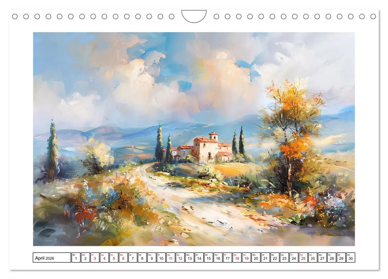 Bild: 9783457327791 | Toskana bis Provence (Wandkalender 2026 DIN A4 quer), CALVENDO...