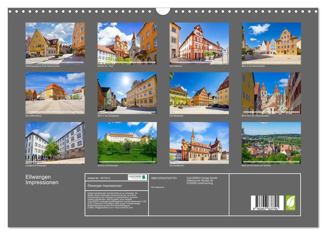 Bild: 9783457637791 | Ellwangen Impressionen (Wandkalender 2026 DIN A3 quer), CALVENDO...