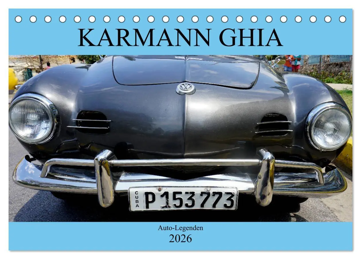 Cover: 9783516037791 | KARMANN GHIA - Auto-Legenden (Tischkalender 2026 DIN A5 quer),...