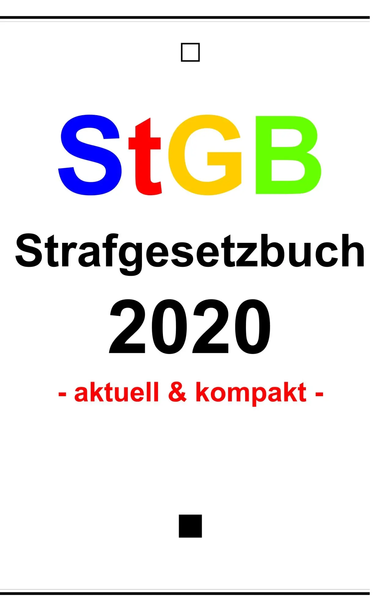 Cover: 9783750437791 | StGB | Strafgesetzbuch 2020 | Jost Scholl | Taschenbuch | 276 S.
