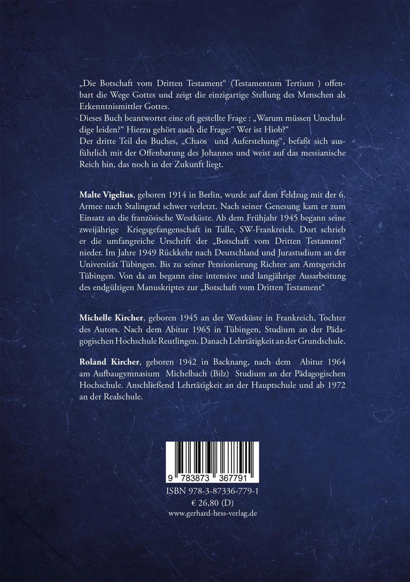 Rückseite: 9783873367791 | Die Botschaft vom Dritten Testament | Malte Vigelius | Buch | 568 S.