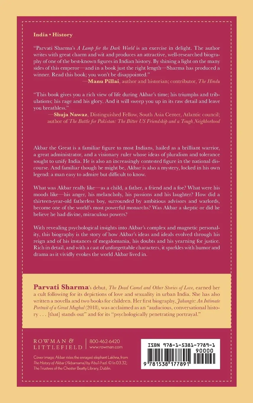 Rückseite: 9781538177891 | A Lamp for the Dark World | Akbar, India's Greatest Mughal | Sharma