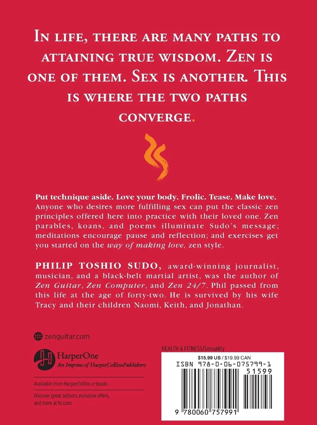 Rückseite: 9780060757991 | Zen Sex | The Way of Making Love | Philip T Sudo | Taschenbuch | 2005