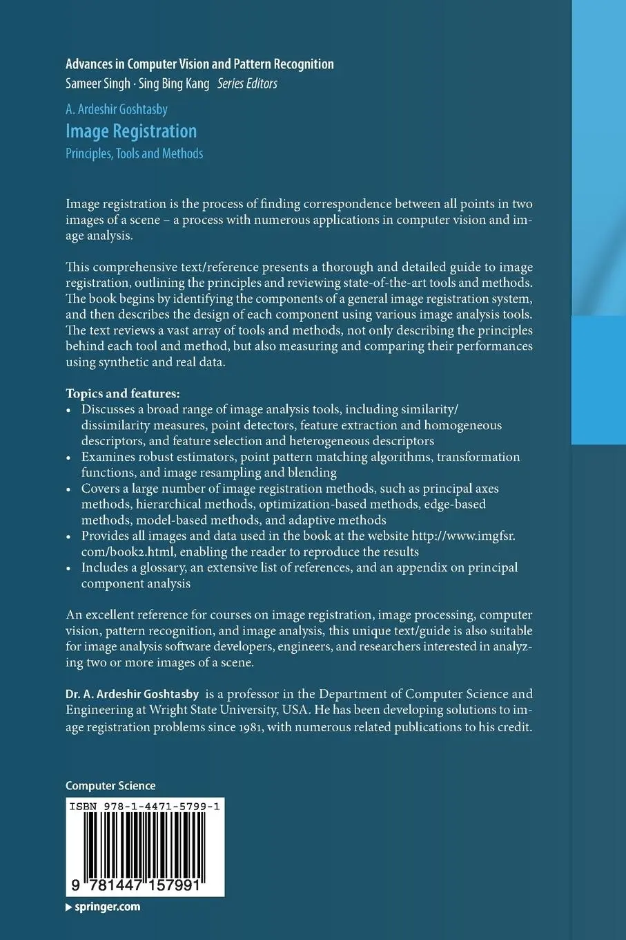 Rückseite: 9781447157991 | Image Registration | Principles, Tools and Methods | Goshtasby | Buch
