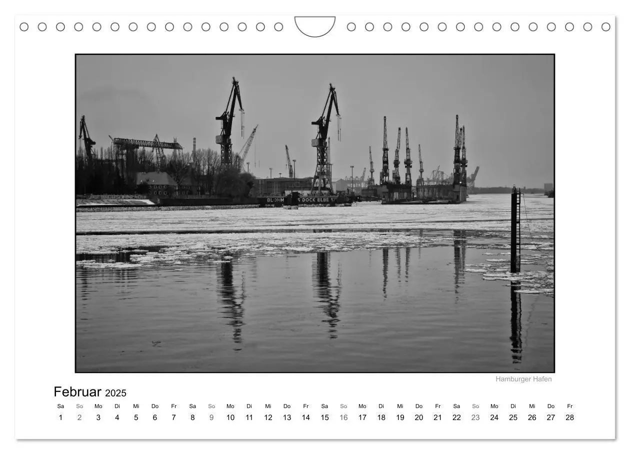 Bild: 9783435837991 | Hamburg in schwarz-weiß (Wandkalender 2025 DIN A4 quer), CALVENDO...