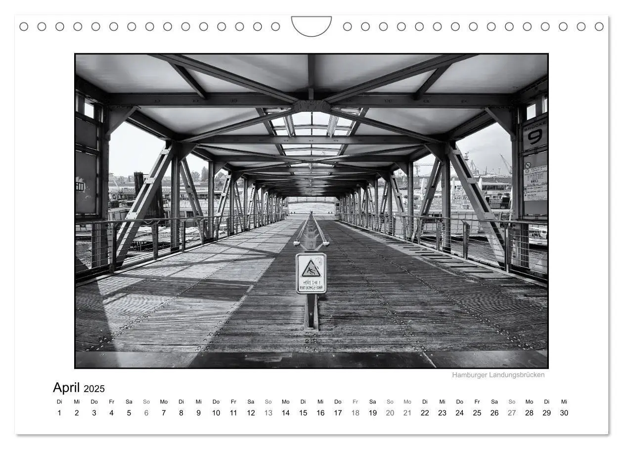 Bild: 9783435837991 | Hamburg in schwarz-weiß (Wandkalender 2025 DIN A4 quer), CALVENDO...