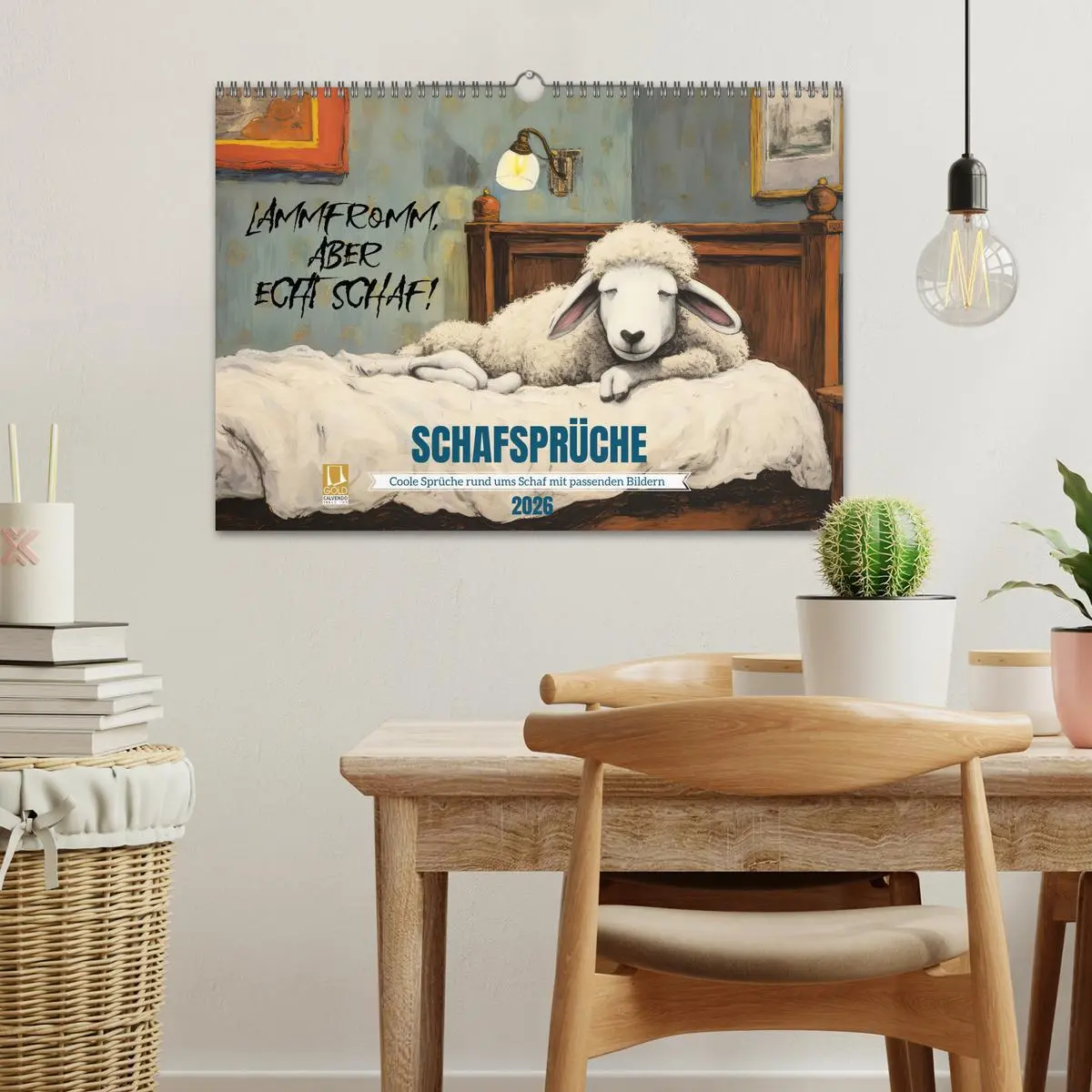 Bild: 9783457477991 | Schafsprüche (Wandkalender 2026 DIN A3 quer), CALVENDO Monatskalender