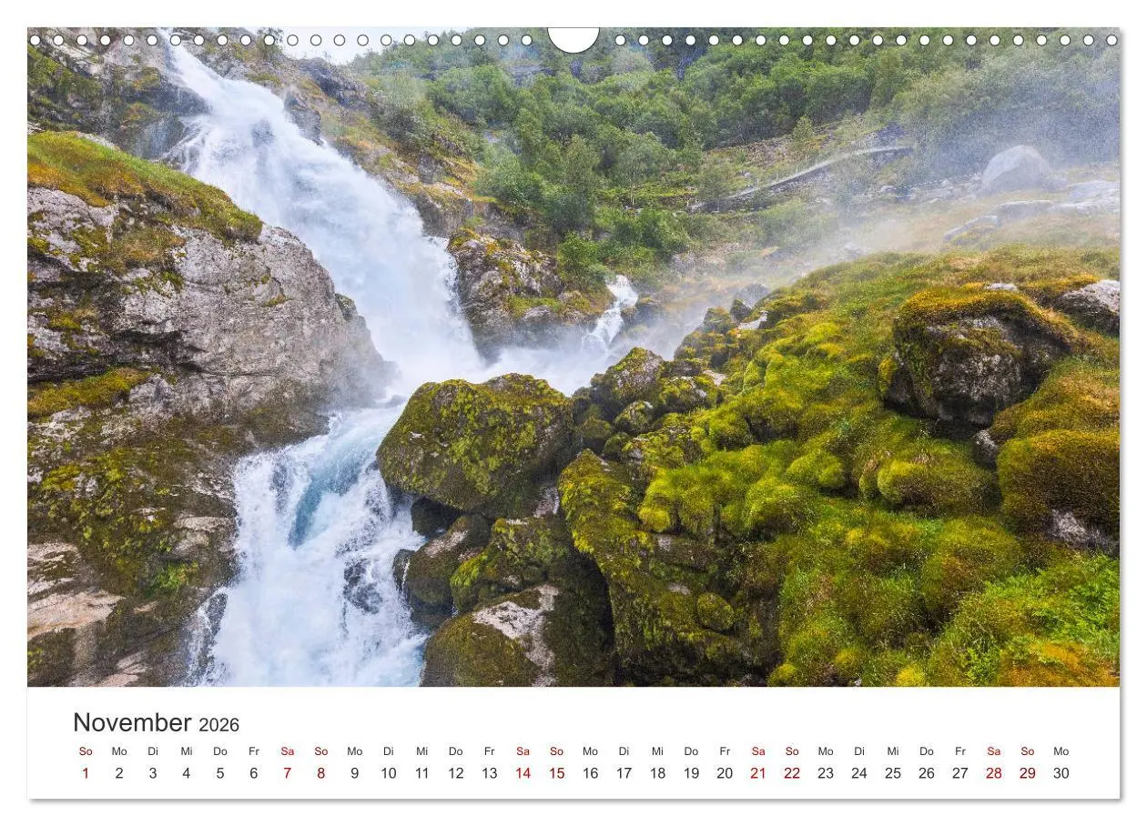 Bild: 9783457927991 | Wasserfälle in Norwegen (Wandkalender 2026 DIN A3 quer), CALVENDO...