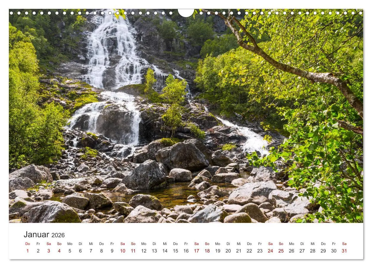 Bild: 9783457927991 | Wasserfälle in Norwegen (Wandkalender 2026 DIN A3 quer), CALVENDO...
