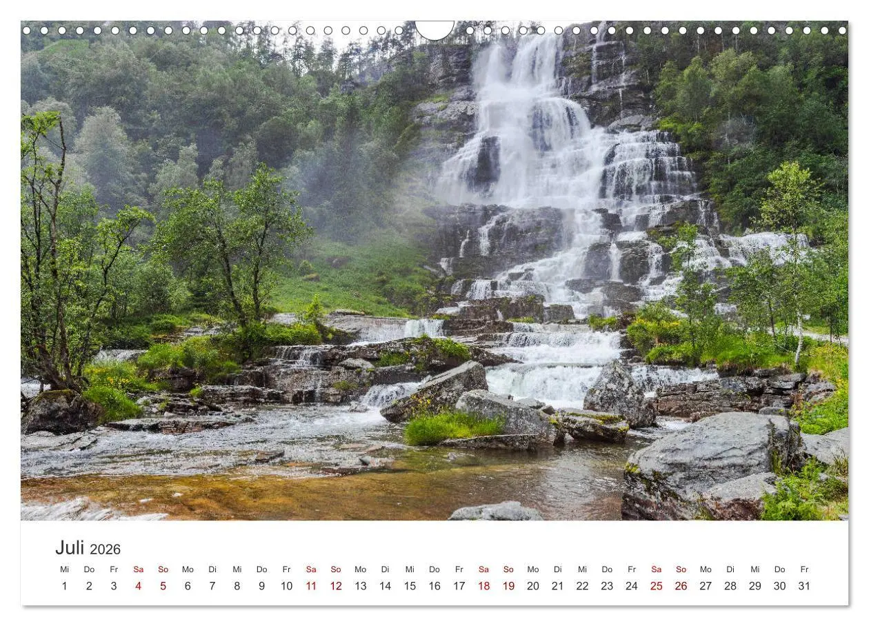 Bild: 9783457927991 | Wasserfälle in Norwegen (Wandkalender 2026 DIN A3 quer), CALVENDO...
