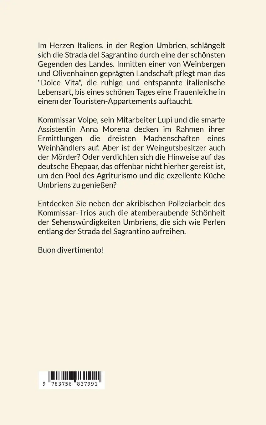 Rückseite: 9783756837991 | Die Tote an der Strada del Sagrantino | Ein Umbrienkrimi | Bredow