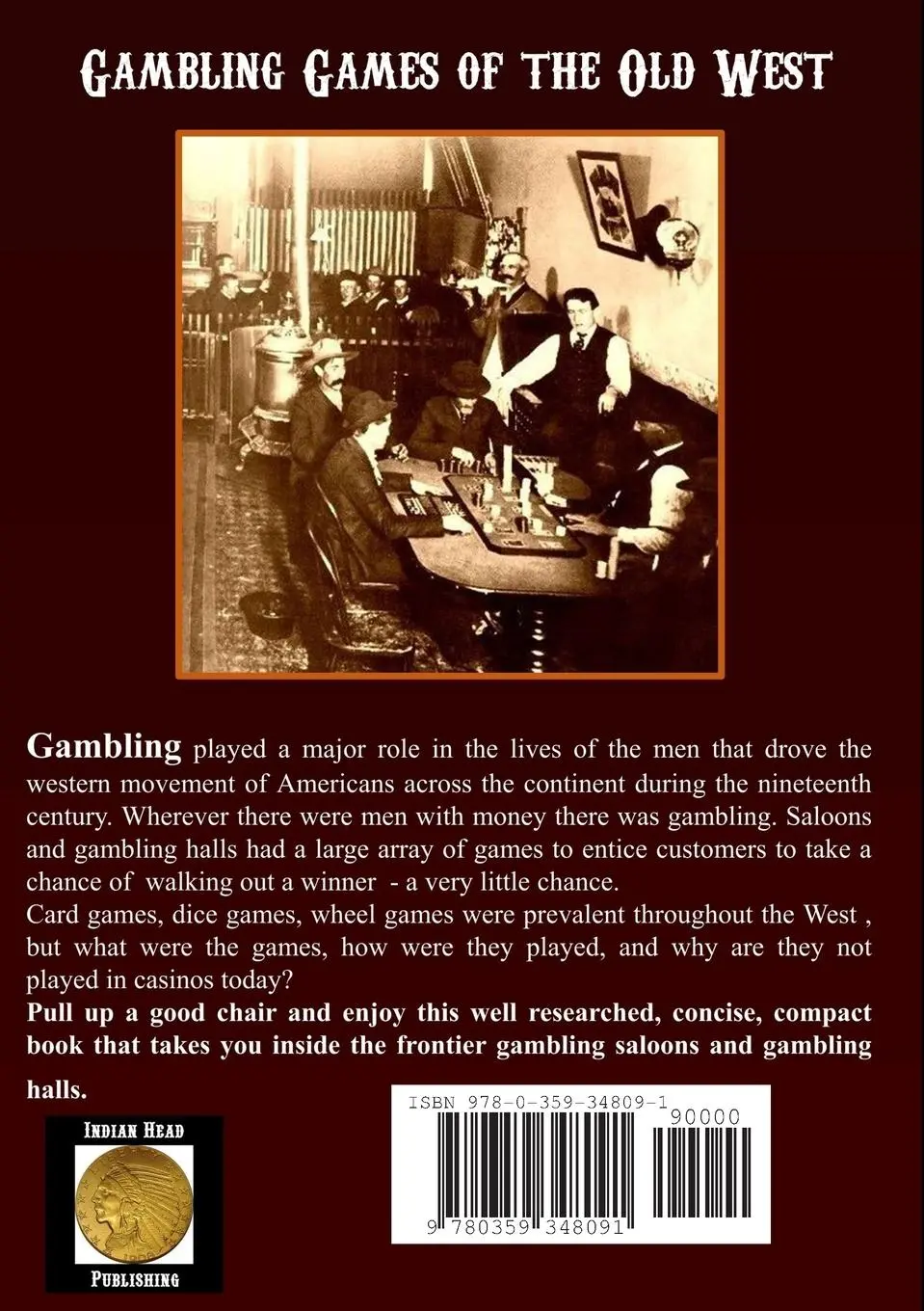 Rückseite: 9780359348091 | Gambling Games of the Old West | G. R. Williamson | Taschenbuch | 2019
