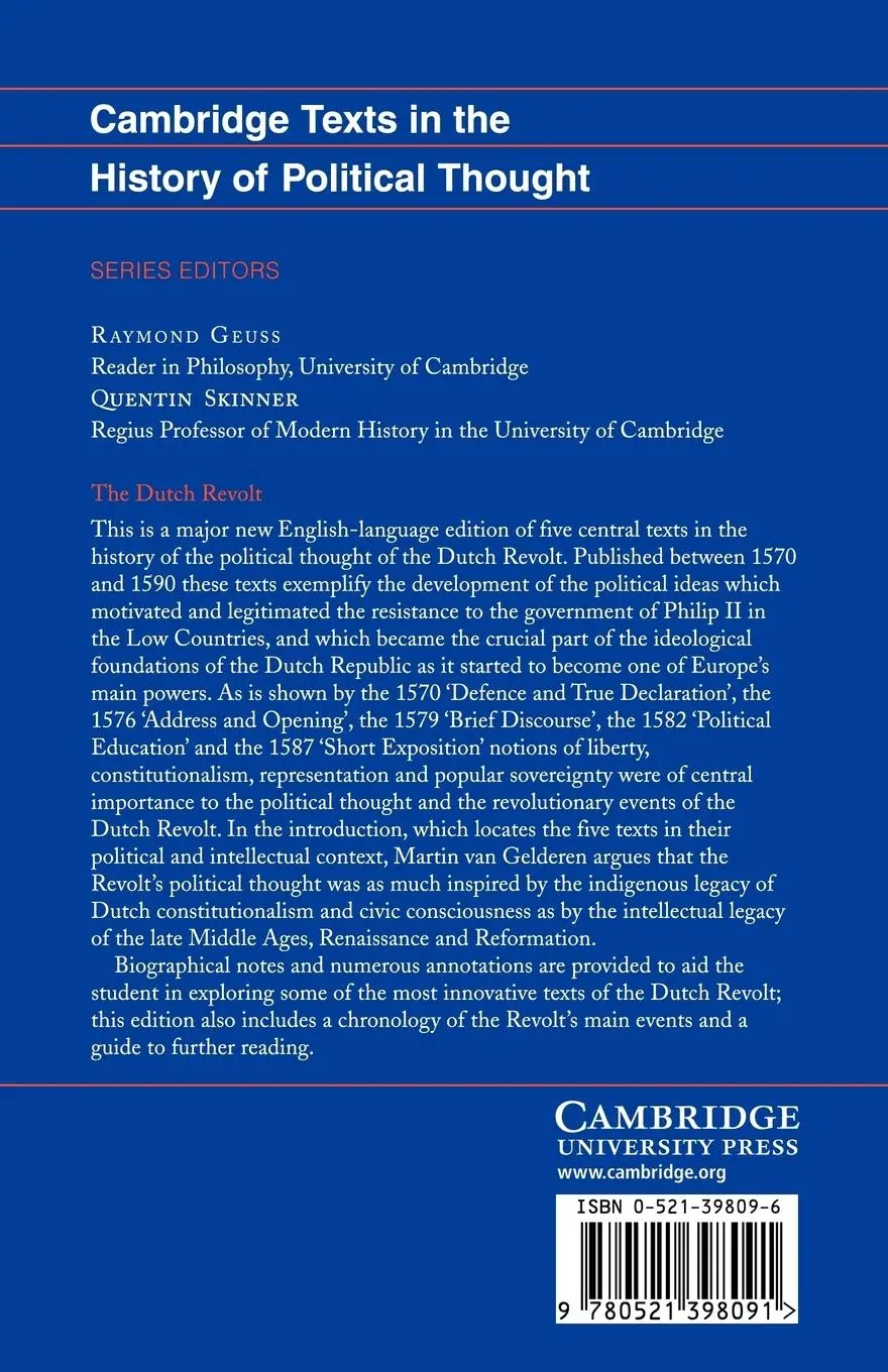 Rückseite: 9780521398091 | The Dutch Revolt | Martin Van Gelderen (u. a.) | Taschenbuch | 2006