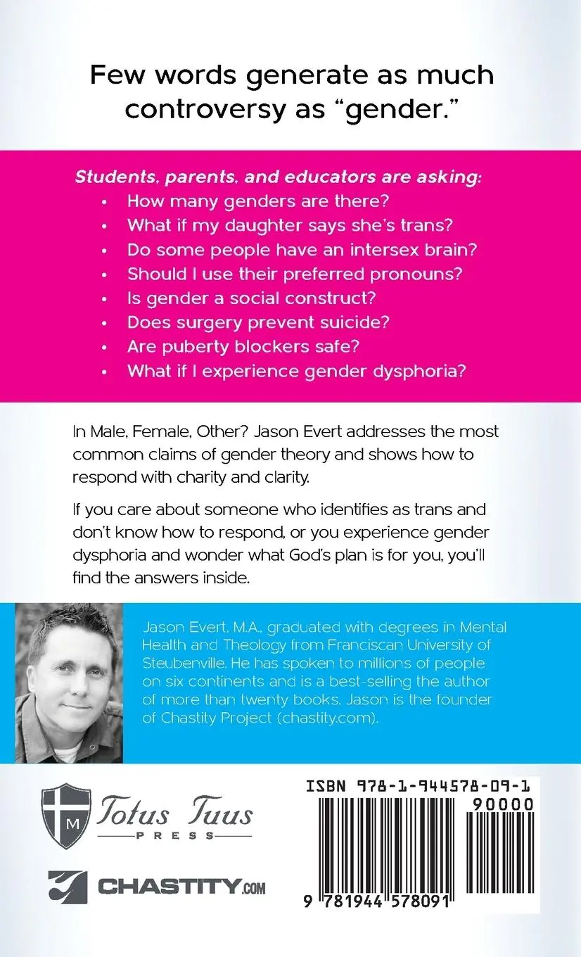 Rückseite: 9781944578091 | Male, Female, Other? A Christian Guide to Understanding Gender | Evert