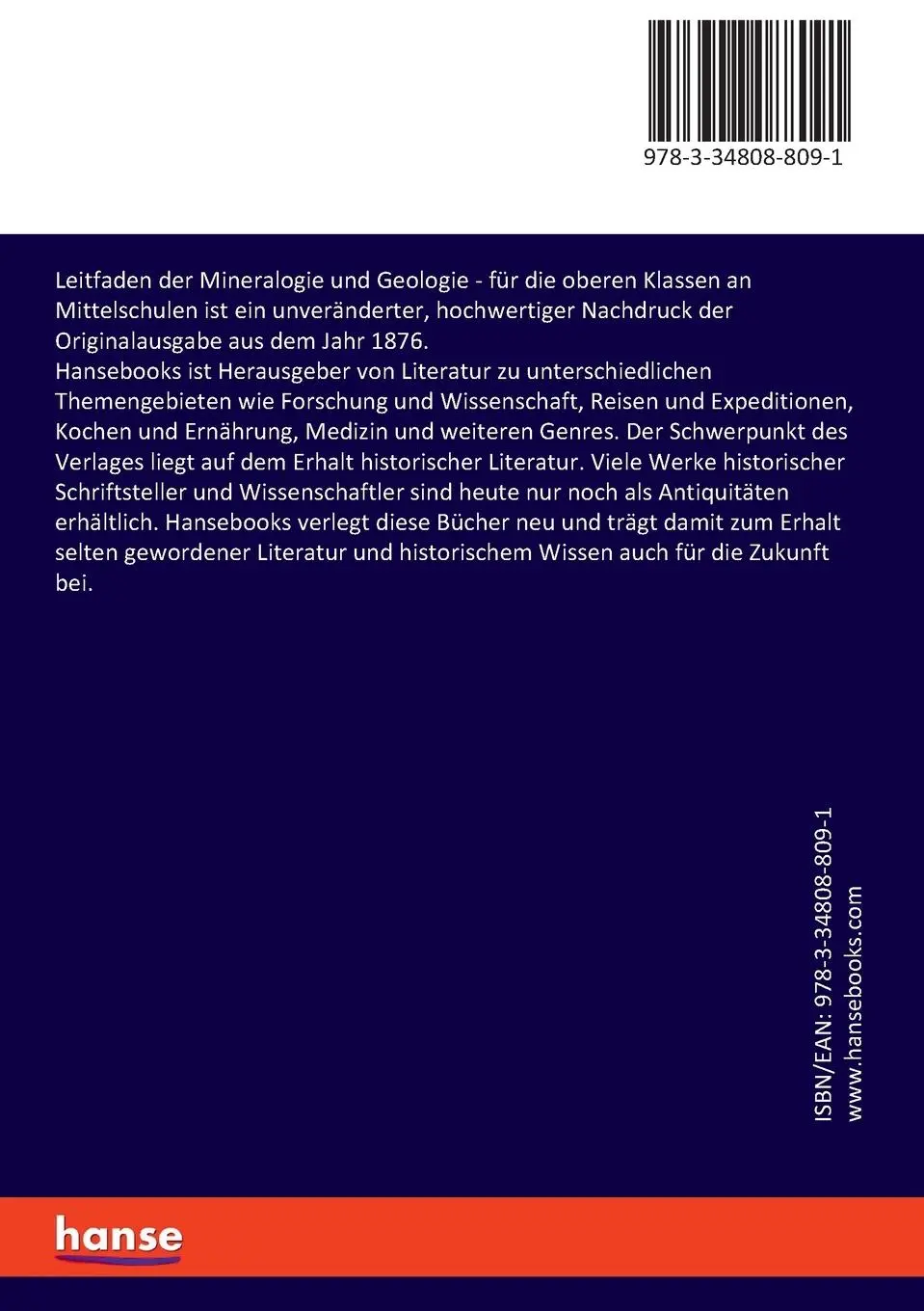 Rückseite: 9783348088091 | Leitfaden der Mineralogie und Geologie | Ferdinand Von Hochstetter