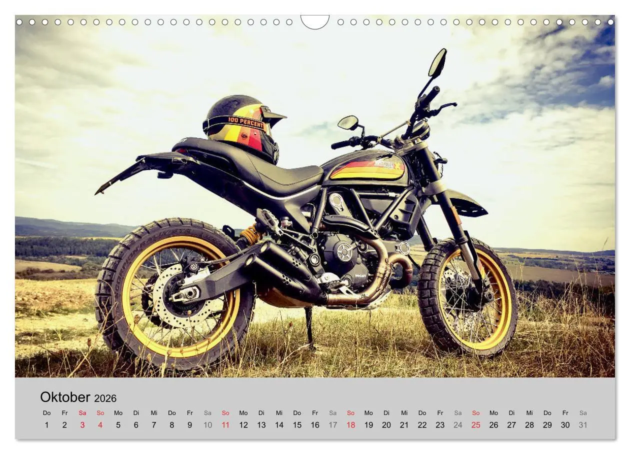 Bild: 9783457748091 | Scrambler Motorräder mit Stil (Wandkalender 2026 DIN A3 quer),...