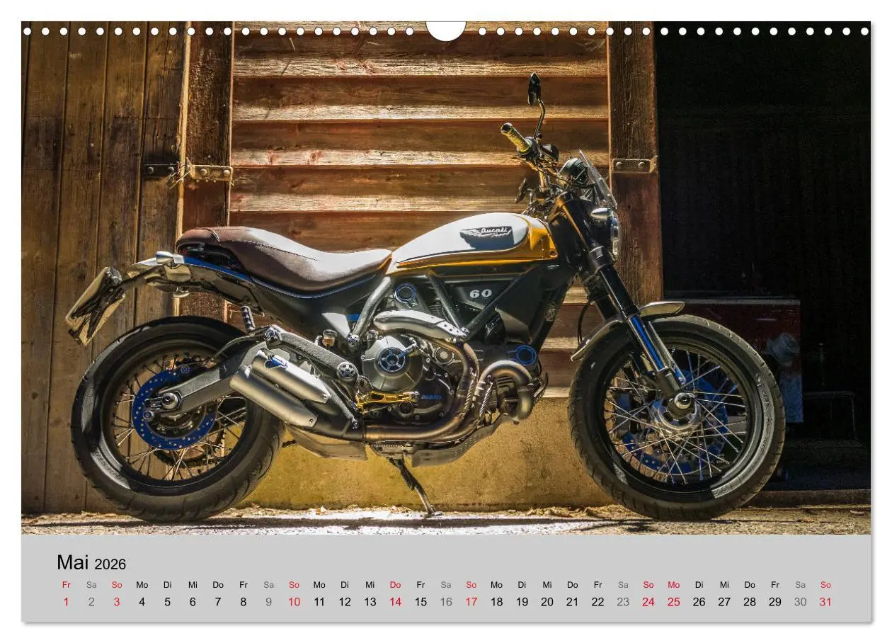 Bild: 9783457748091 | Scrambler Motorräder mit Stil (Wandkalender 2026 DIN A3 quer),...