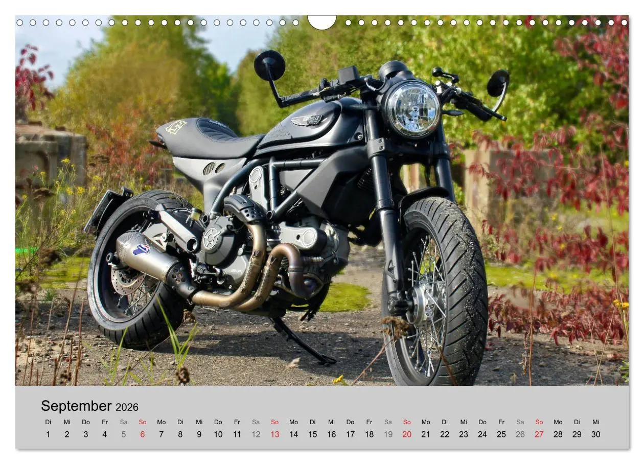 Bild: 9783457748091 | Scrambler Motorräder mit Stil (Wandkalender 2026 DIN A3 quer),...