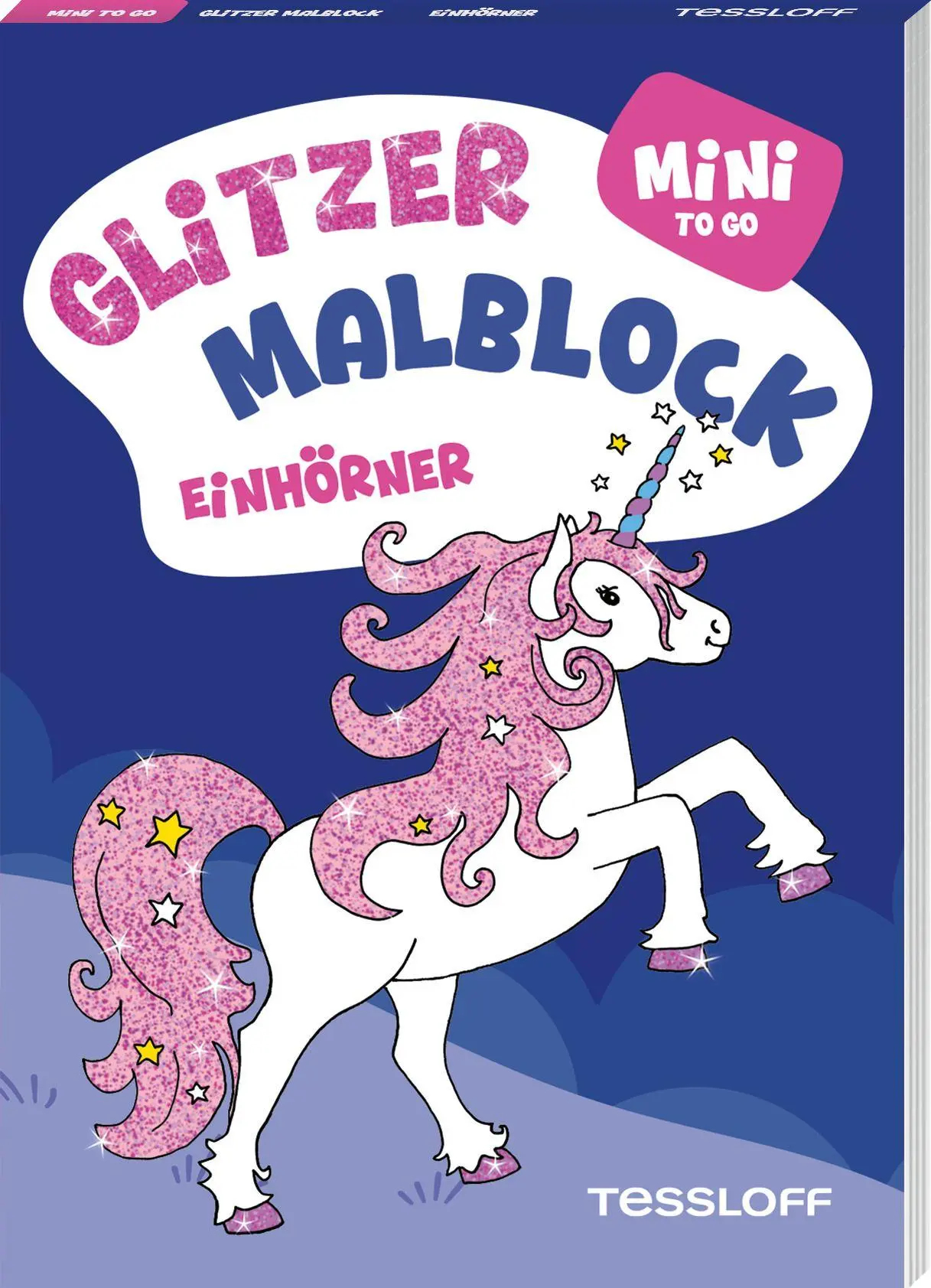 Cover: 9783788648091 | Mini Glitzer Malblock to go. Einhörner | Sandra Schmidt | Taschenbuch