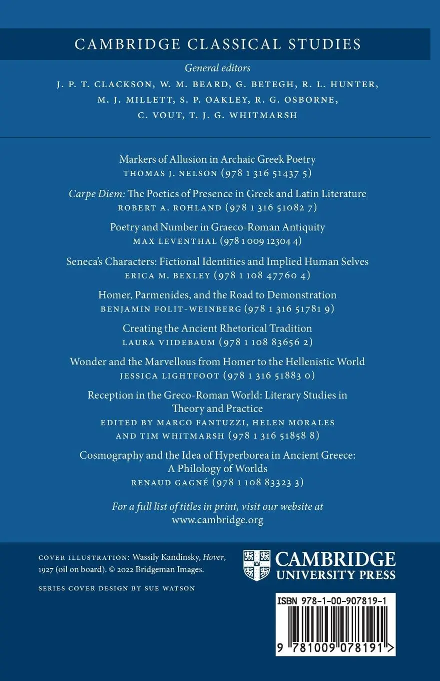 Rückseite: 9781009078191 | Markers of Allusion in Archaic Greek Poetry | Thomas J. Nelson | Buch