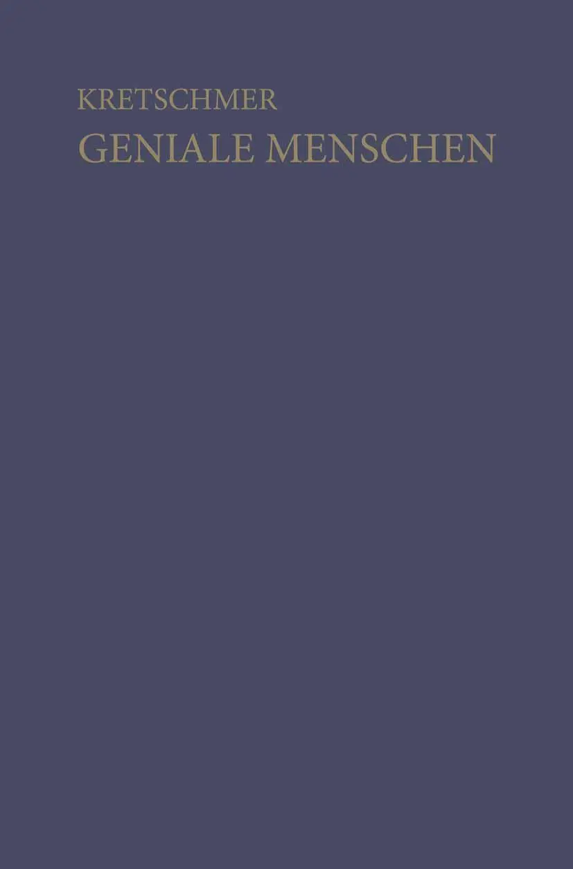Cover: 9783642868191 | Geniale Menschen | Mit Einer Porträtsammlung | Ernst Kretschmer | Buch