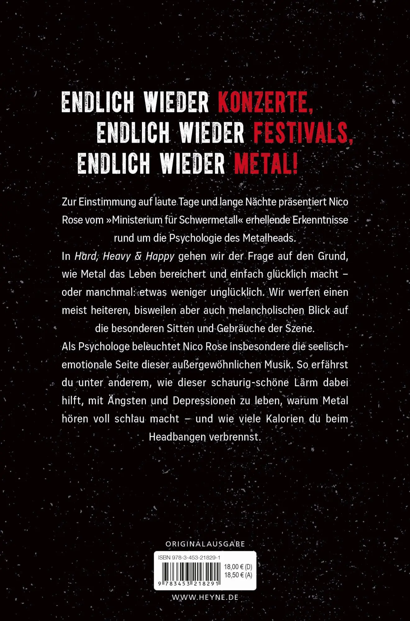 Bild: 9783453218291 | Hard, Heavy &amp; Happy | Heavy Metal und die Kunst des guten Lebens