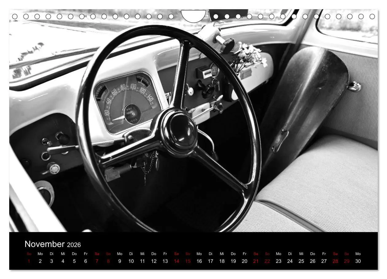 Bild: 9783457898291 | Citroën 11 CV Traction Avant in schwarzweiss (Wandkalender 2026 DIN...