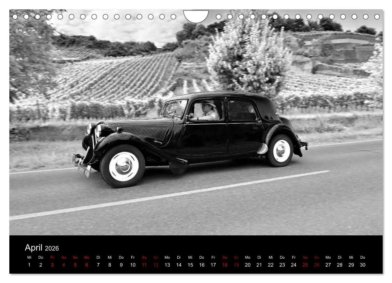 Bild: 9783457898291 | Citroën 11 CV Traction Avant in schwarzweiss (Wandkalender 2026 DIN...