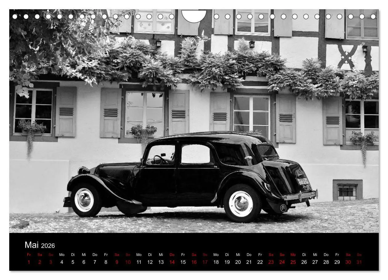 Bild: 9783457898291 | Citroën 11 CV Traction Avant in schwarzweiss (Wandkalender 2026 DIN...