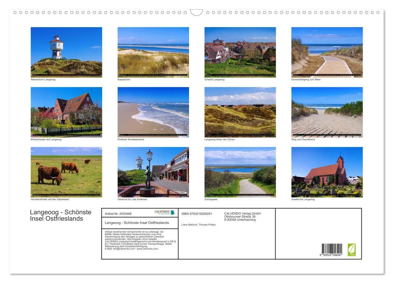 Bild: 9783516058291 | Langeoog - Schönste Insel Ostfrieslands (Wandkalender 2026 DIN A2...